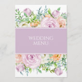 花の開花 – ウェディングレセプションメニュー メニュー (正面)