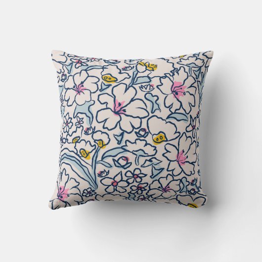 花の開花 クッション (裏面)