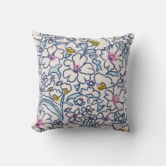 花の開花 クッション (正面)