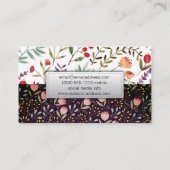 花の開花 名刺 (裏面)