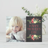 花の開花 | Chalkboard母のデイカード カード (スタンド正面)