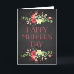 花の開花Chalkboardマザーズデイカード カード<br><div class="desc">花の開花Chalkboardマザーズデイカード</div>