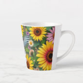 花の間のハミングバード カフェラテマグ (右)