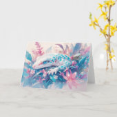 花の間の神秘的な鮮やかゲコ カード (黄色い花)