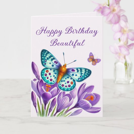 花の間の蝶の水疱 カード (蘭)