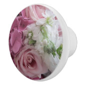 花の陶磁器のドア・ノブの花束 セラミックノブ (右)