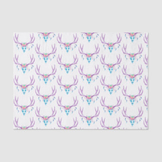 花の雄鹿のスカルのティッシュペーパー 薄葉紙