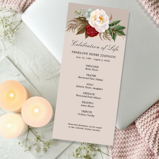 花の集まりお祝い生活計画 プログラム