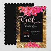 花の集まり招待状 招待状 (正面/裏面)