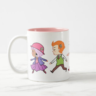 花の集団 ツートーンマグカップ