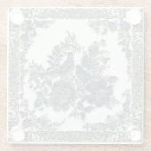 花の雉 ガラスコースター (裏面)