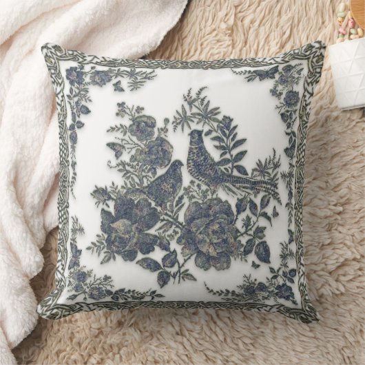 花の雉 クッション (ブランケット)