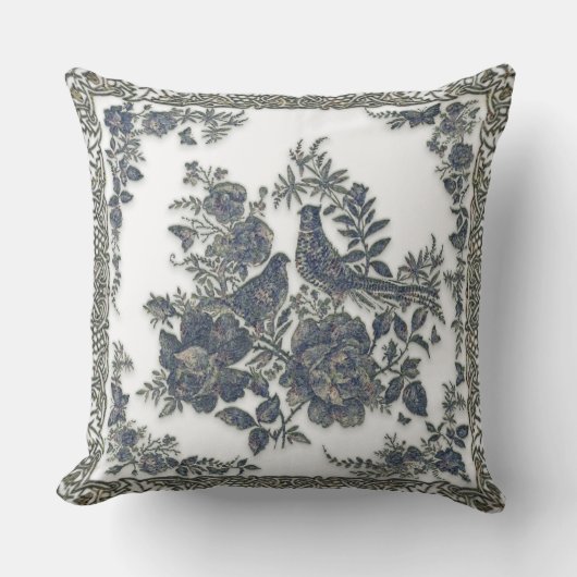 花の雉 クッション (正面)