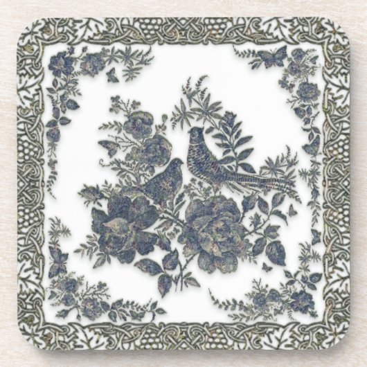 花の雉 コースター (正面)