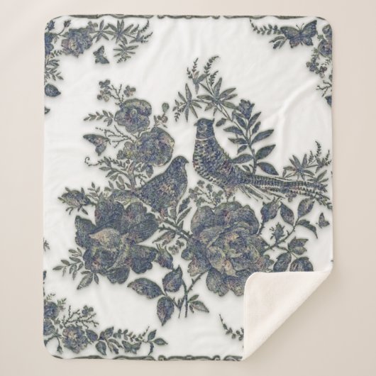 花の雉 シェルパブランケット (正面)