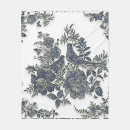 花の雉 フリースブランケット