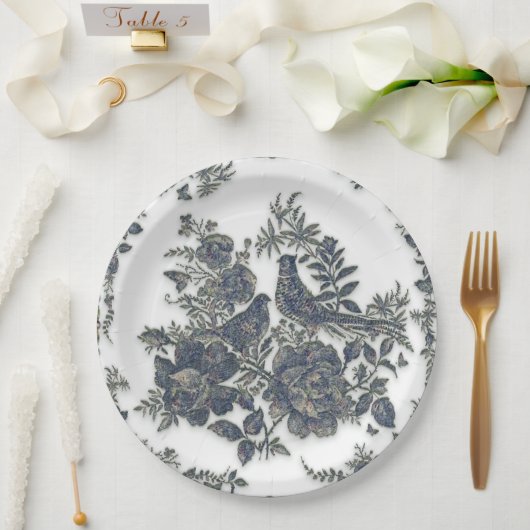 花の雉 ペーパープレート (ウェディング)