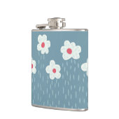 花の雨の春の青暗いおもしろい フラスク (左)