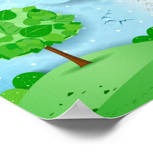 花の雨 ポスター (角)