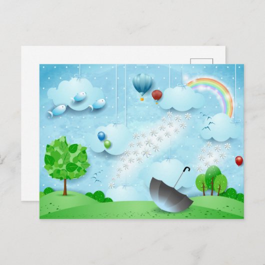 花の雨 ポストカード (正面/裏面)