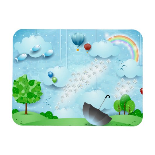 花の雨 マグネット (横)