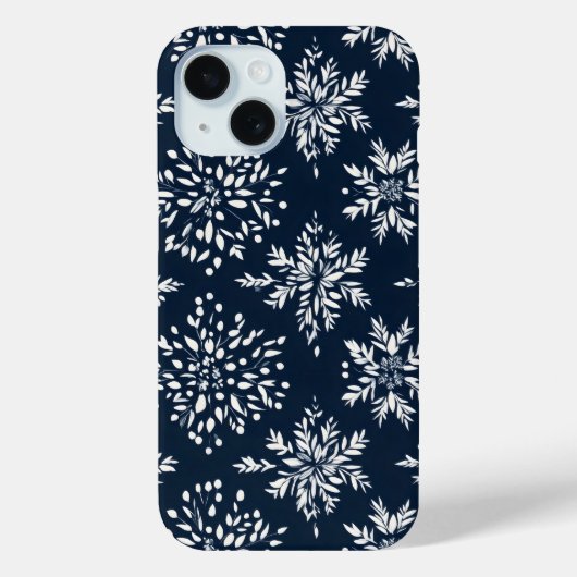 花の雪の結晶のパターン Case-Mate iPhoneケース (裏面)