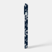 花の雪の結晶のパターン iPhone 15ケース (左側面)