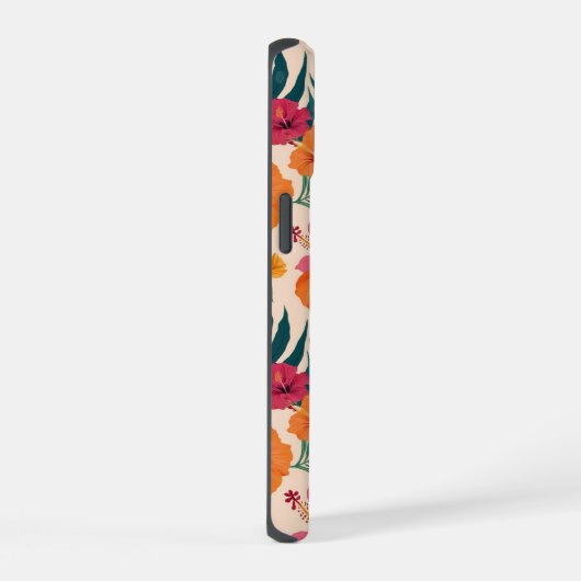 花の雰囲気が良い iPhone 15ケース (右側面)