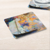 花の雲レドン スクエアペーパーコースター (アングル)