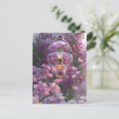 花の電球、接写 ポストカード (スタンド正面)