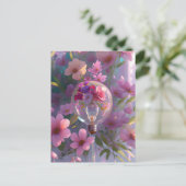 花の電球、接写 ポストカード (スタンド正面)