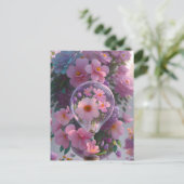 花の電球、接写 ポストカード (スタンド正面)