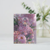 花の電球、接写 ポストカード (スタンド正面)