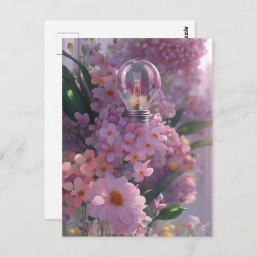 花の電球、接写 ポストカード (正面/裏面)