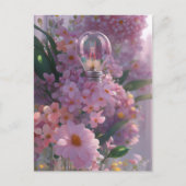 花の電球、接写 ポストカード (正面)