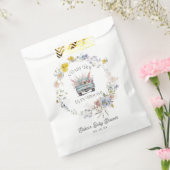 花の青いトラックの赤ちゃん男の子が咲く紙 フェイバーバッグ (封をした状態)