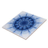 花の青いパターン タイル (側面)