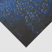 花の青いフィールド上の満月の切り離し 薄葉紙 (詳細)