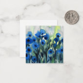 「花の青い野」 ノートカード (正面/裏面インサイチュ)