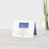 花の青とピンクのカード カード (裏面)