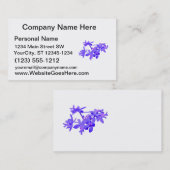 花の青によって染められる地上の蘭 名刺 (正面/裏面)