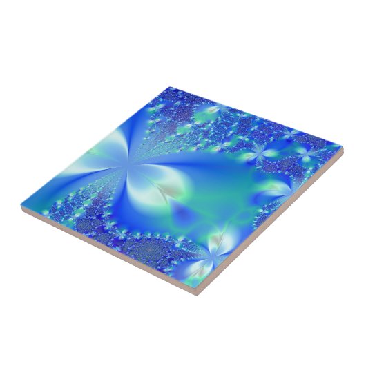 花の青 タイル (側面)