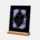 花の青。愛する記憶の記念品 アクリルサイン (傾斜)