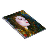 "花の静寂" – 水中の女性 ノートブック (右側)