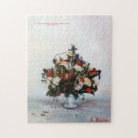 花の静物画 ジグソーパズル (縦)