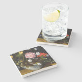 花の静物画 ストーンコースター (横)