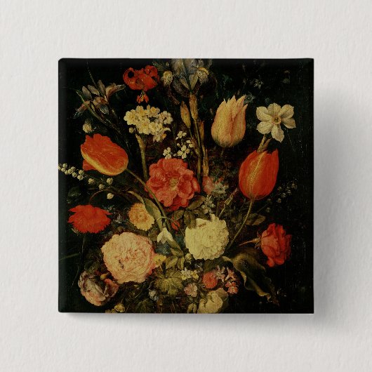 花の静物画 缶バッジ (正面)