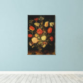 花の静物詩 キャンバスプリント (インサイチュ (ウッドフロア))