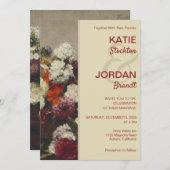 花の静物 ウェディング 招待状 (正面/裏面)
