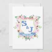 花の頂上の結婚式招待状 招待状 (裏面)